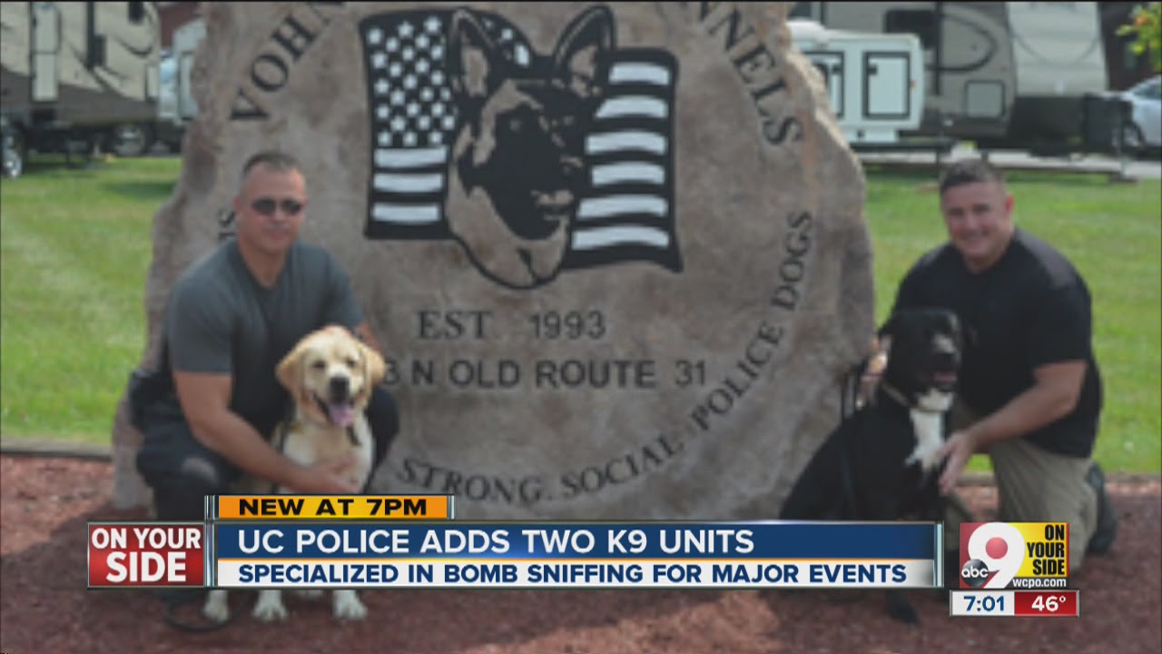 University of Cincinnati adds two K9 units.